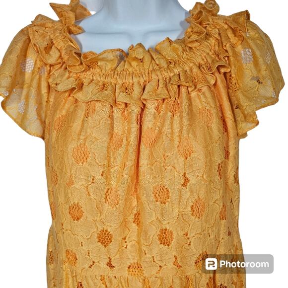 Trina Turk Margery Off-the-Shoulder Eyelet Midi Dress Size S - Picture 9 of 15